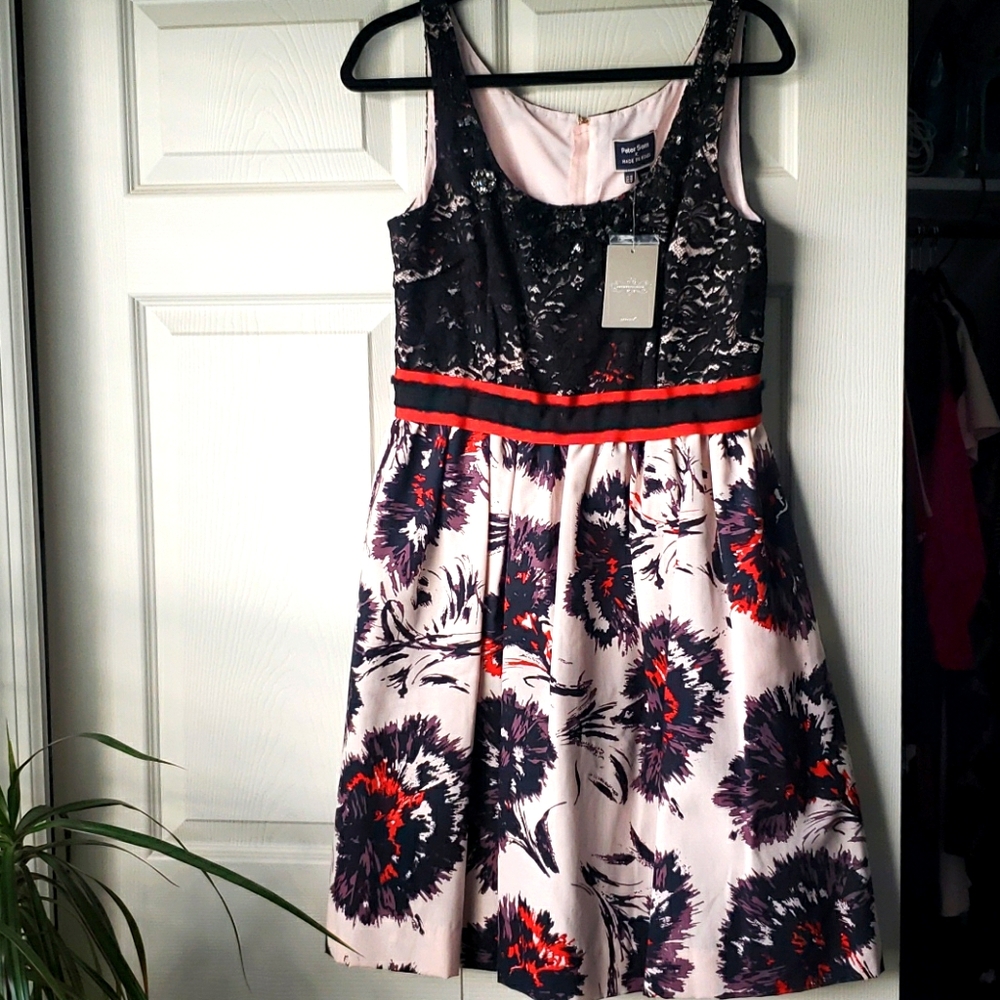 Anthropologie A-line lace dress size 10